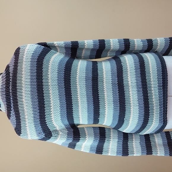 GAP Blue Multicolored Mock Turtleneck Sweater - Picture 4 of 5